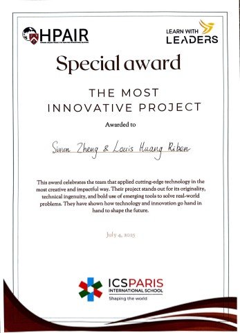 Simon Zheng Certificate